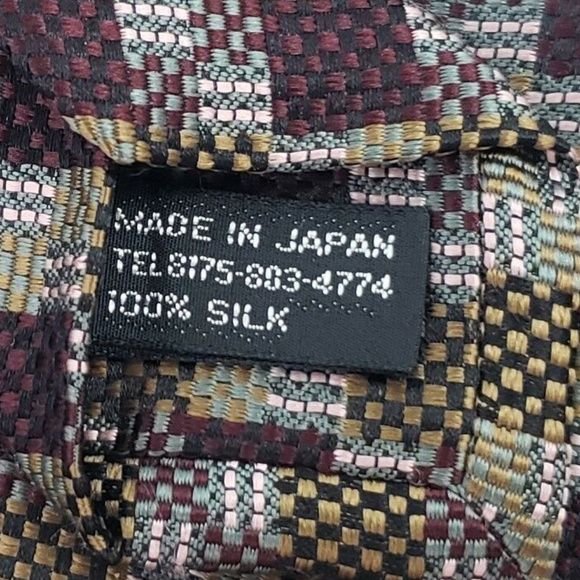 Jhane Barnes Mens Dress Suit Necktie 100% Silk - Picture 6 of 8